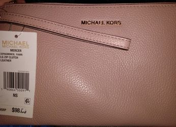 MK Large Size Wristlet Mauve Color