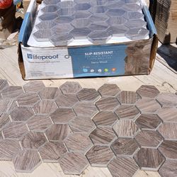 Porcelain Mosaic Hexagonal Woodgrain Tile