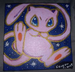 Original Mew Pokémon Mini Canvas Painting