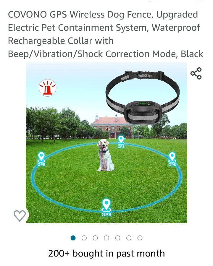 Wireless GPS Dog Fence Electric Pet Collar 