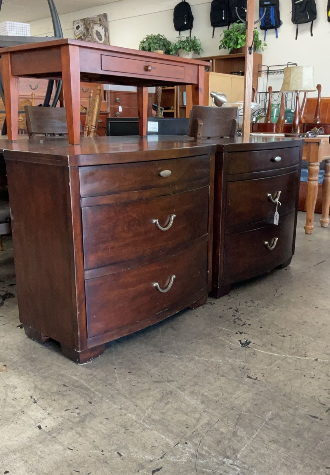 Set Of 2 Large Nightstands Side End Tables