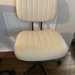 Armless Desk Chair - Cream Color