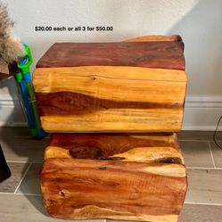 3 Custom Cedar Boxes