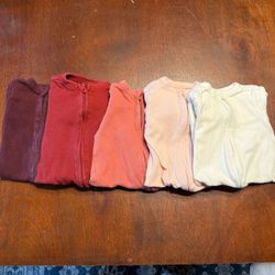 Baby Zip-Up Sleeper Onesies Lot of 5