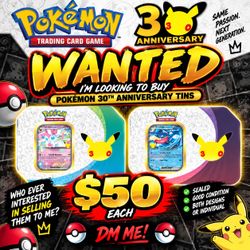 Pokémon TCG 30th Anniversary Tin