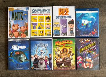 Disney Animated Movies DVD Lot (Lot of 8 Movies)