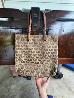 MICHAEL KORS jet set Monogram North South Canvas Tote bag