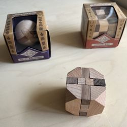 3 Wood Puzzles