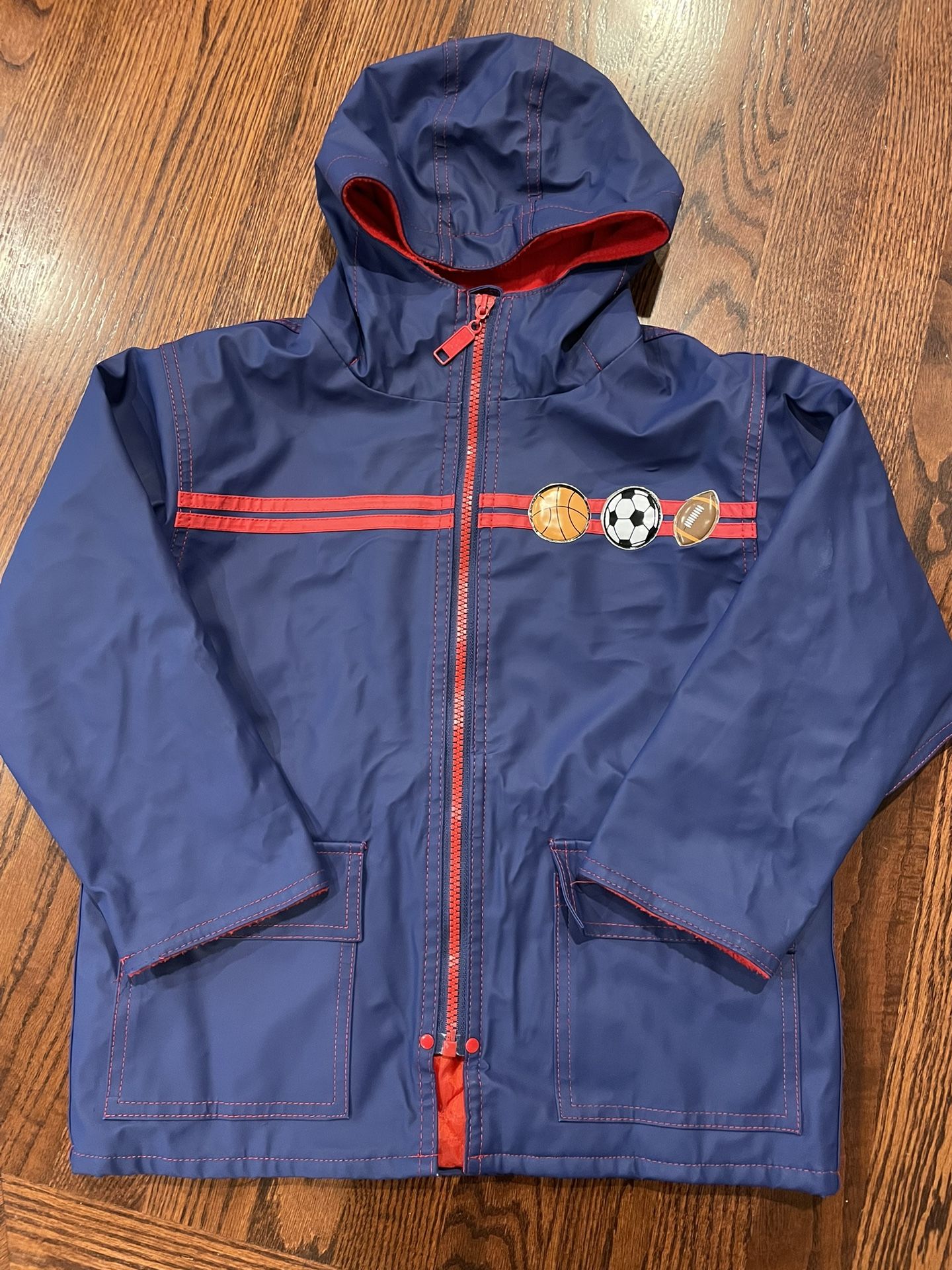 WIPPETTE KIDS Raincoat Sports Themed Boy's Size 4