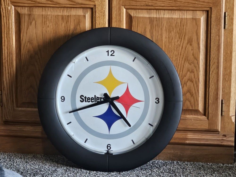 NFL Pittsburgh Steelers Wall Clock 19"