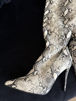 Thigh High Snake Boots 