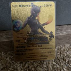 2020 pokemon mewtwo gold rare card