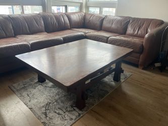 Wood coffee table