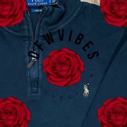 😎 Black Color PONY Mens LARGE Ralph Lauren POLO Long Sleeve Quarter Zip Vintage Dress Sweater Shirt