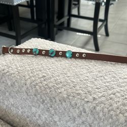Real Turquoise Dog Collar