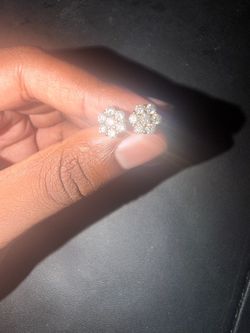 Diamond Cluster Stud Earrings