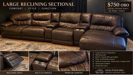 Large Reclining Sectional