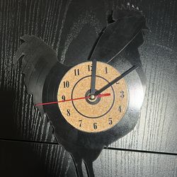Vinyl Chicken Clock
