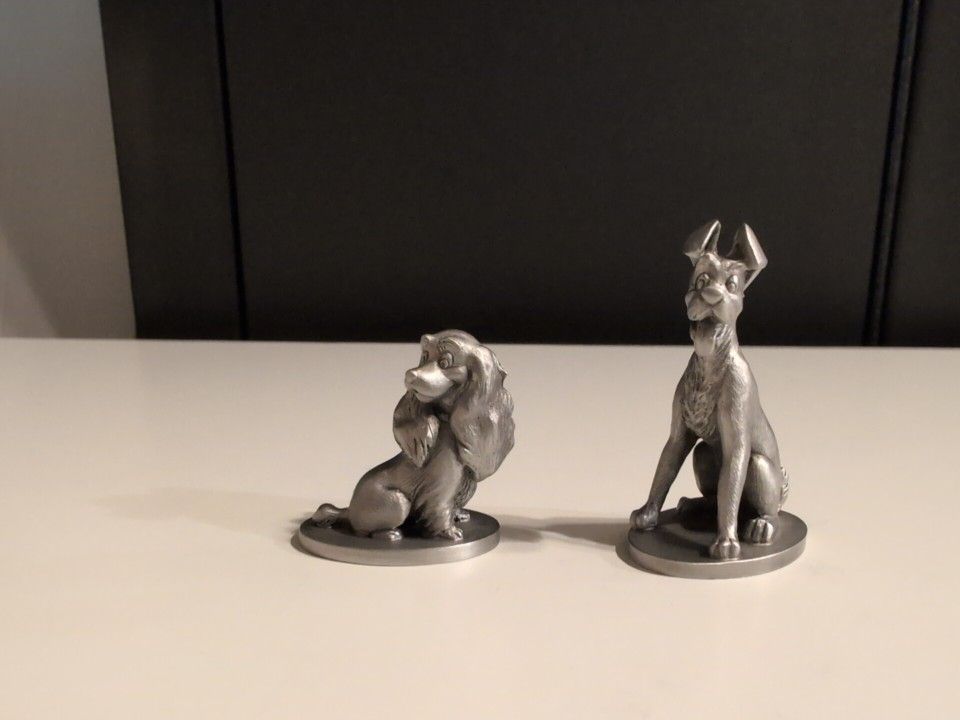 Disney Lady And The Tramp Pewter Statue figurines