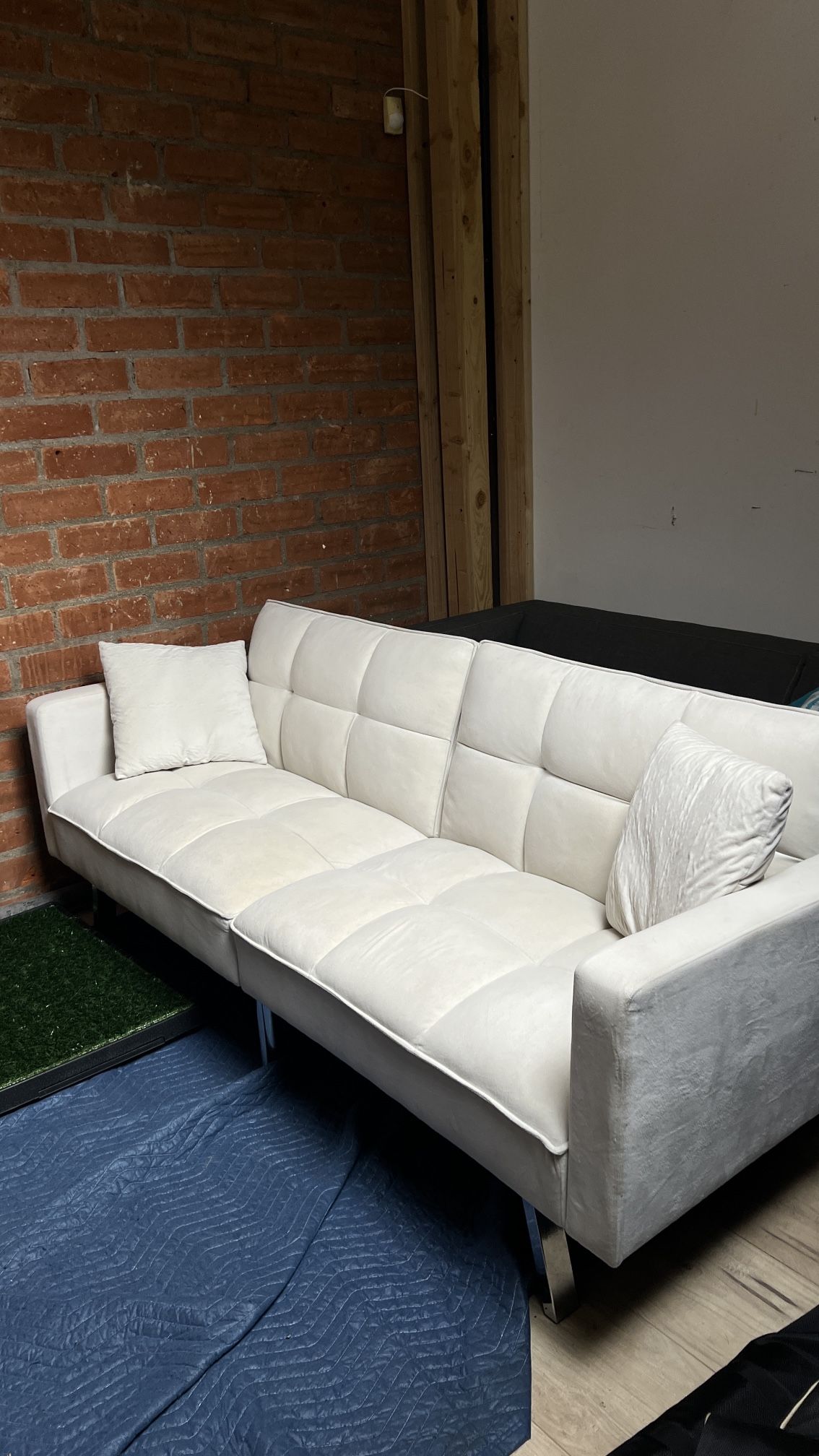 Beige Couch Sleeper Sofa 