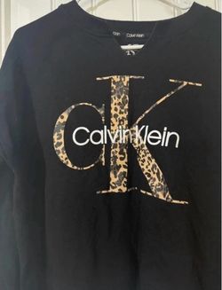 Calvin Klein Leopard Print Logo Sweatshirt