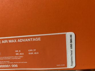 Nike AirMax advantage men’s size 9