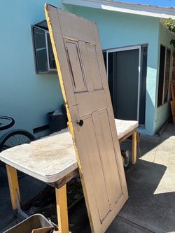 Vintage Wood Interior Door with Knob