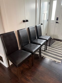Braxton Studio faux leather dining chairs (4)