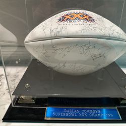 Dallas Cowboys Signed Super Bowl 30  Football 