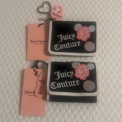 Juicy Couture Girl Rule Trifold Black Wallet