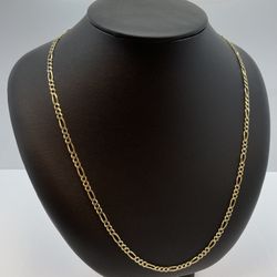 14K Gold Figaro Chain. 