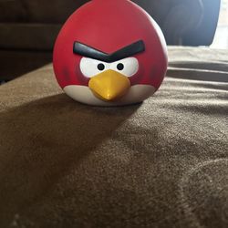 Angry Birds by Rovio Plastic Moneybox Piggy Bank 5" Tall Used Condition Red