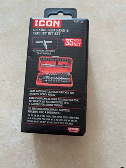 ICON 35-Piece Locking Flex Head Ratchet Bit Set