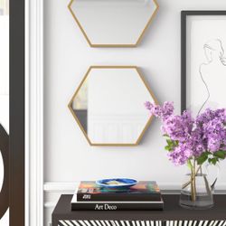 Set of 3 - Mirrors (Gold)