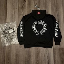 Chrome Hearts × Matty Boy Chomper Horseshoe black hoodie