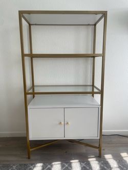 White/Gold Bookshelf