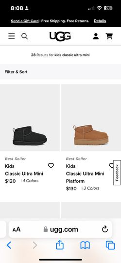 Kids Classic Ultra Mini Size 2 Uggs
