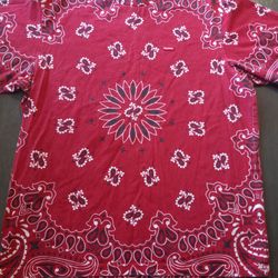 Supreme Small Boxed Red Bandana T Shirt Size Medium