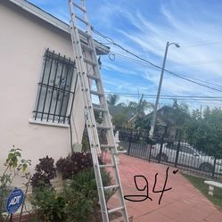 Excellent condition, 24 feet and more sizes available aluminum extension ladders
