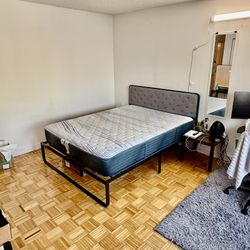 Queen Bed Frame With 12” Mattress