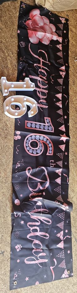 16 Party Banner Sweet Sixteen