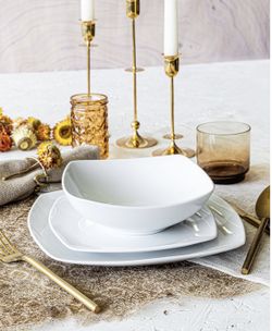 Over&back Monterey 12 Piece Dinnerware Set, Service for 4 - White Retail $125