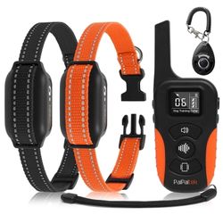 Dog Vibration Collar with Controller for 2 Dogs, No Shock Dog Training Collar with Remote, Strong Vibrating Dog Collar for Dogs 5- 120lbs, Beep and Vi