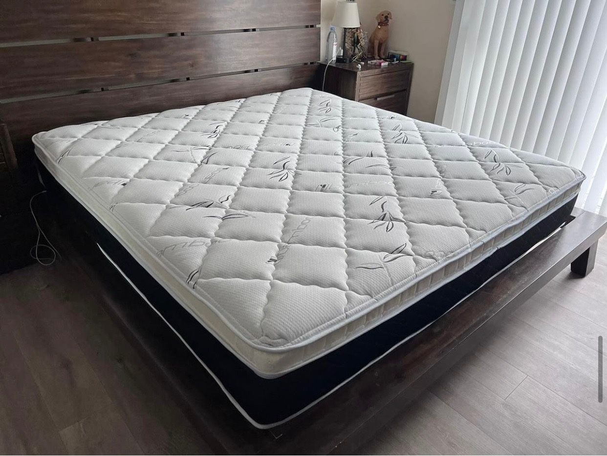 King Size Pillow Top Bamboo Brand Mattress New