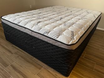 Queen Bamboo  Orthopedic Pillow Top Mattress and Boxspring!