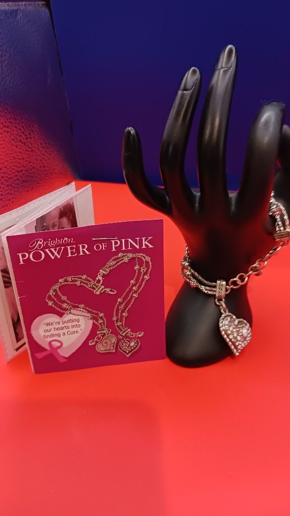 Brighton "Love Me Tender" Pink Crystal Heart Bracelet