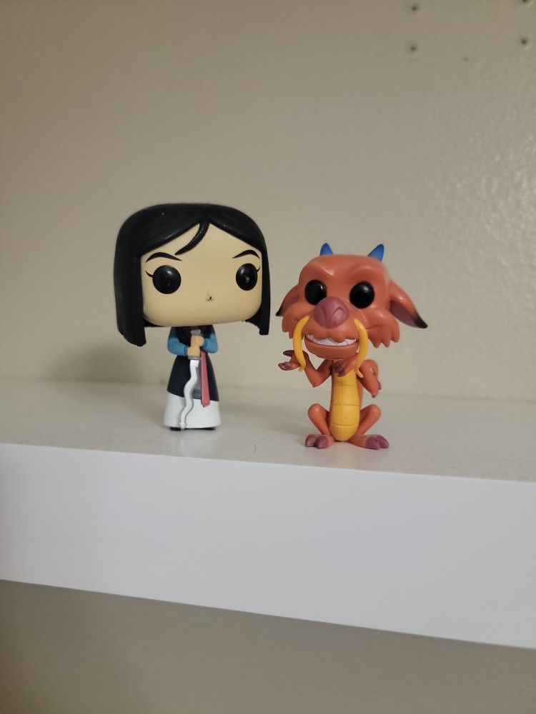 Mushu And Mulan Funko Pop