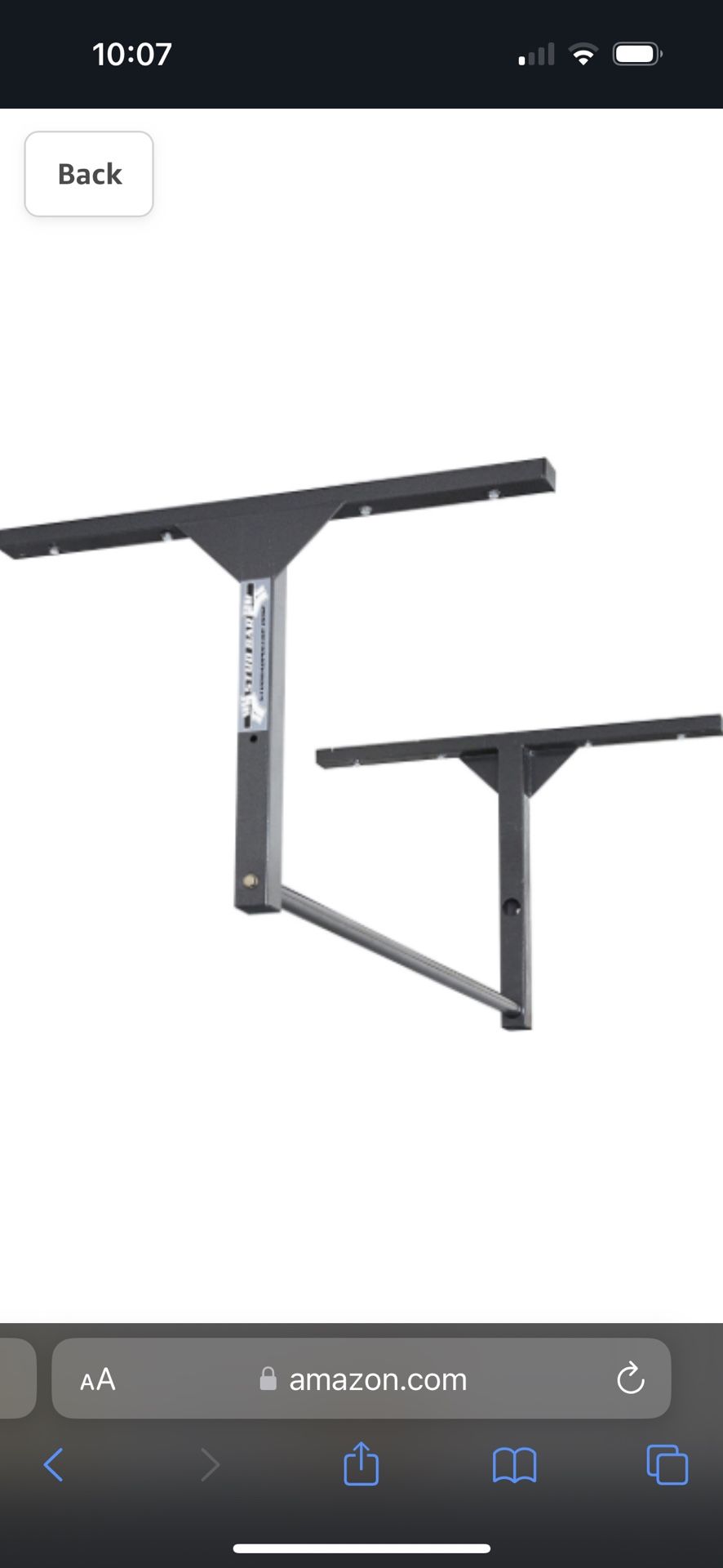 Stud Bar Ceiling or Wall Mountable Pull Up Bar,Standard (9foot ceilings), Grey for Sale in