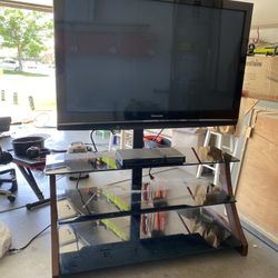 Panasonic 50 Inch TV + Entertainment Center 