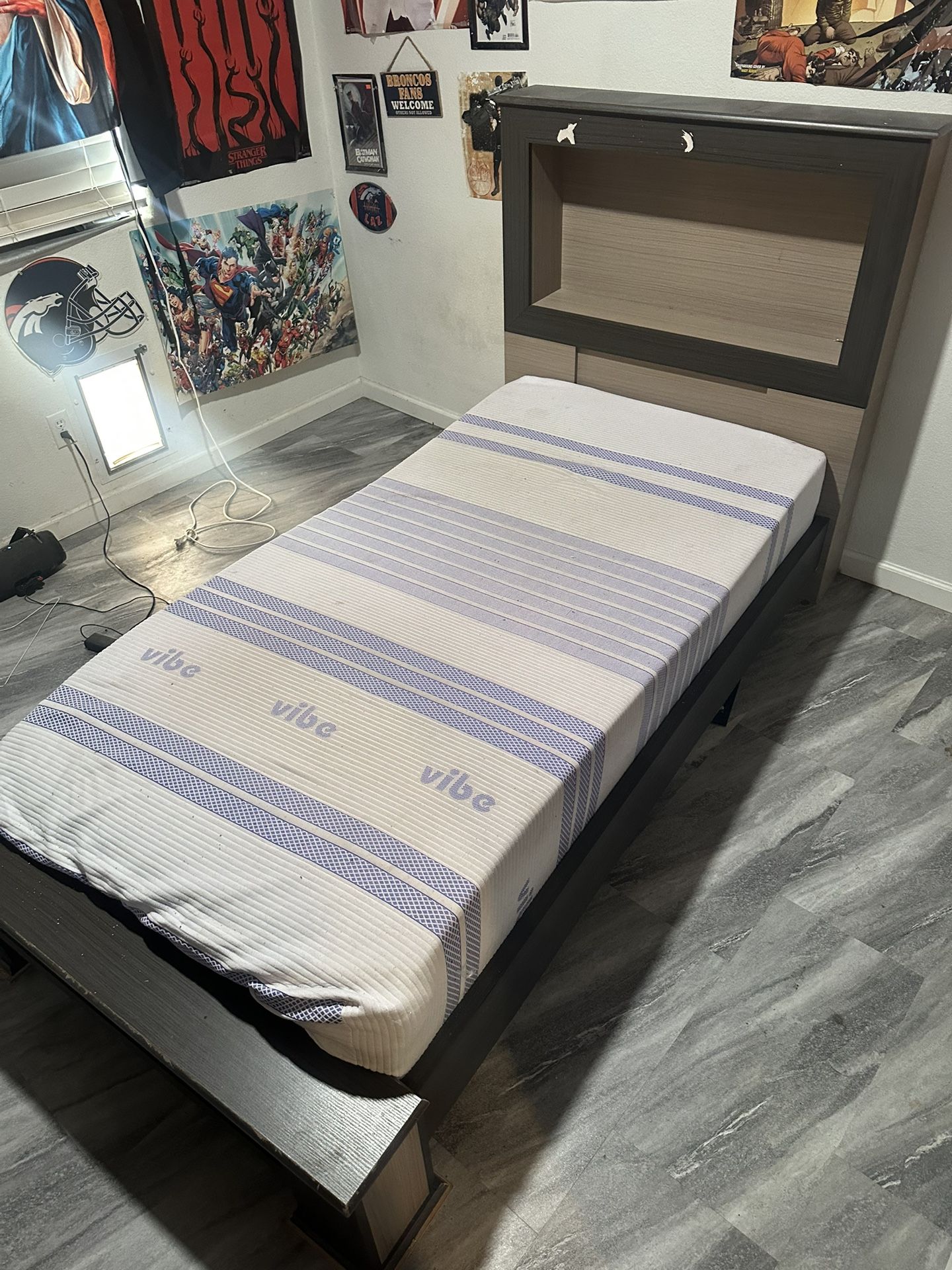 XL ..TWIN BED FRAME AND MATTRESS